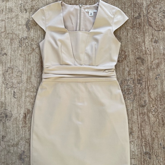 Banana Republic Stretch Shift Dress in Light Beige, Size 4 P - Picture 2 of 9